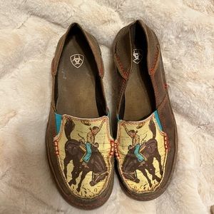 Ariat Women's Slip On Cruiser - Wicker Cowboy Print